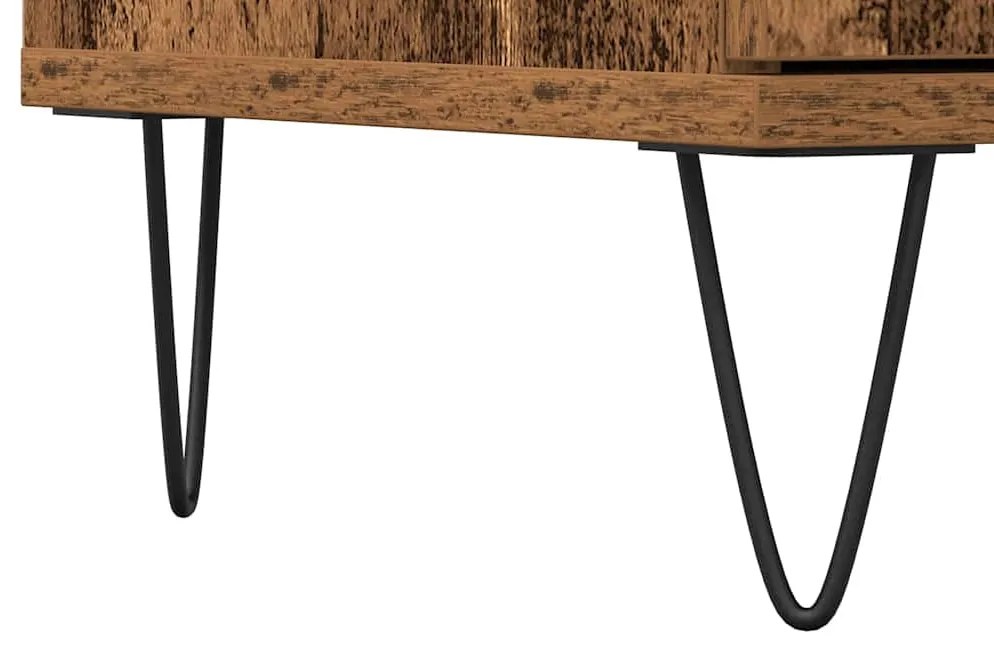 antik fa színű szerelt fa tálalószekrény 101,5 x 35 x 70 cm