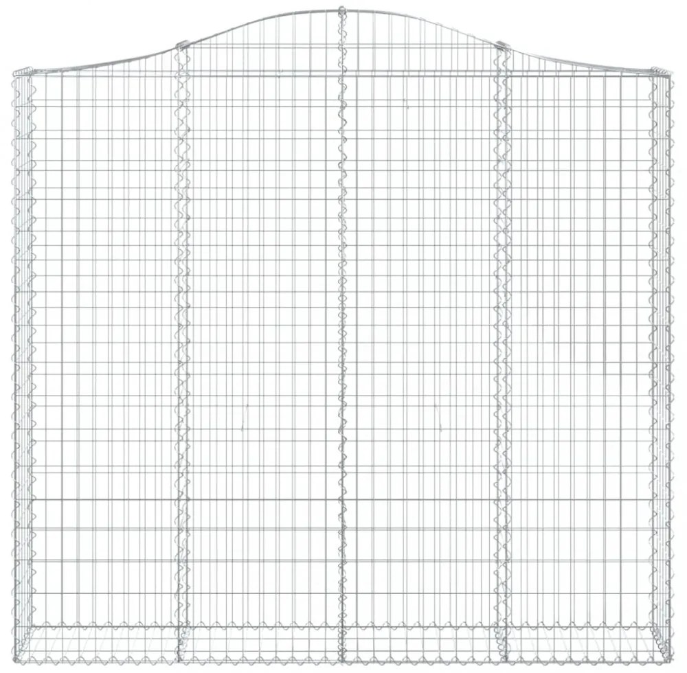 5 db íves horganyzott vas gabion kosár 200x30x180/200 cm