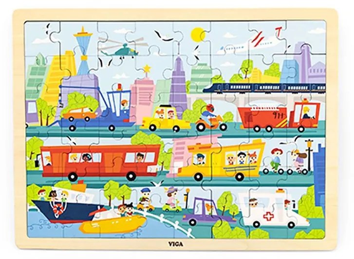 Fa puzzle Viga Transport