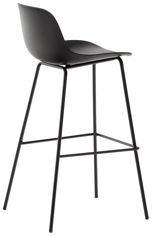 Fekete bárszék (ülésmagasság 74 cm) Altea – Kave Home