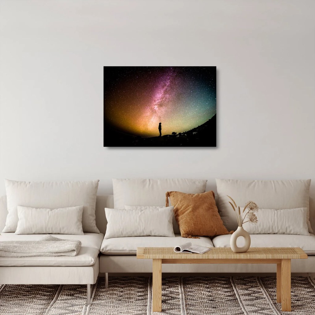 Kép - égbolt tele csillagokkal (üvegen) (70x50 cm)