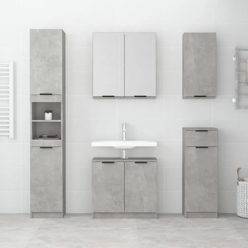 betonszürke színű szerelt fa fürdőszobaszekrény 64,5x33,5x59 cm