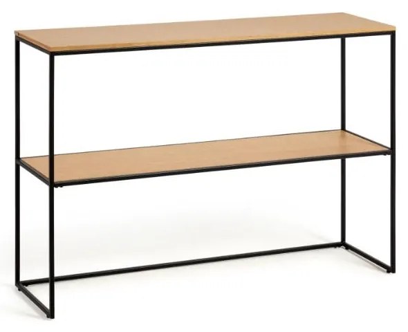 Konzolasztal tölgyfa dekorral 120x30 cm Yona - Kave Home