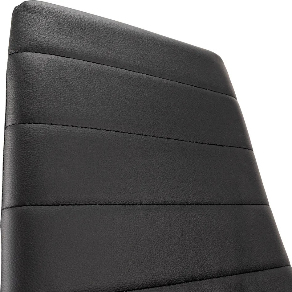 Tino NOVA Étkezőszék fekete textilbőr + fém - fekete