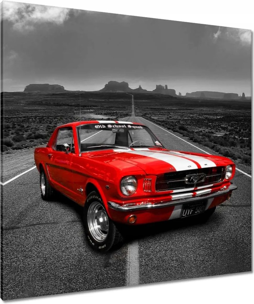Vászonkép 90x90 Piros Ford Mustang Usa
