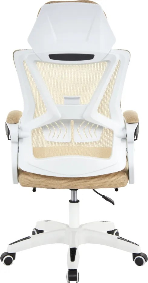 Irodai szék, bézs/fehér, teherbírás 150 kg, MALVIN