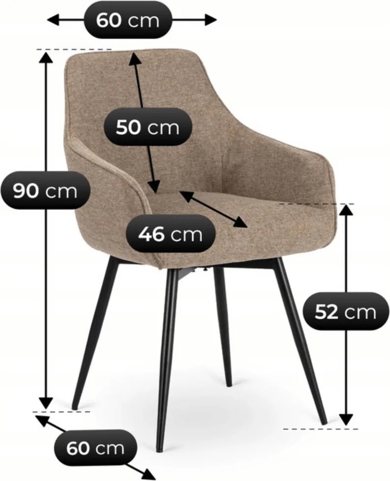 LARISA forgószék bézs