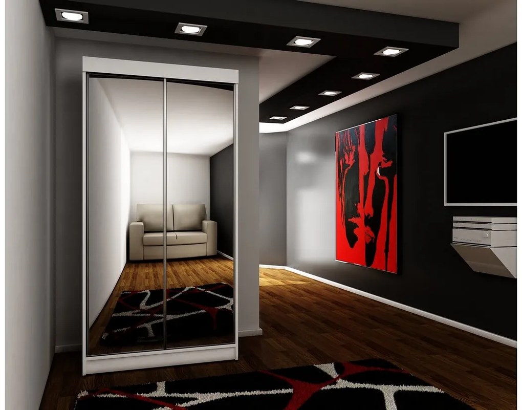 TALIA 21 tolóajtós szekrény, 100x200x62, sonoma tölgy