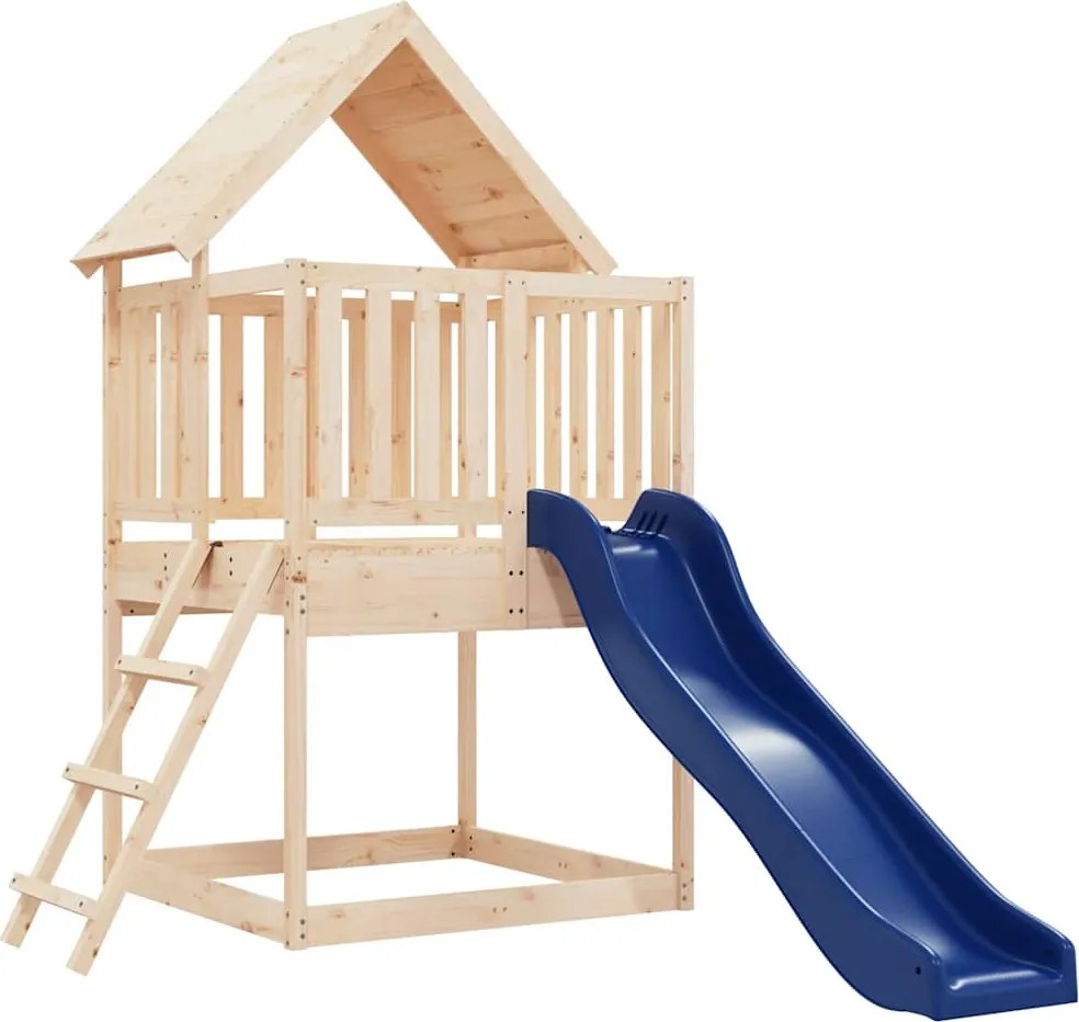 vidaXL tömör fenyőfa kültéri játszószett