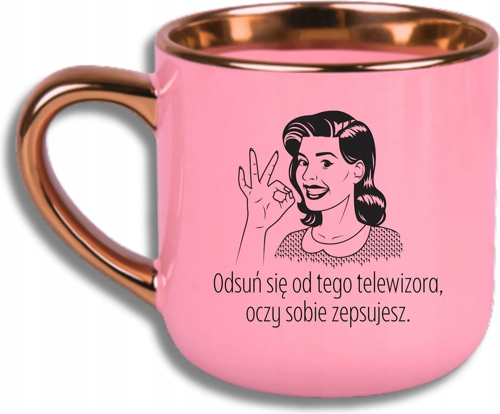 Bögre Rózsaszín Elegáns Nagy Távolodj El Ettől A Tv-től