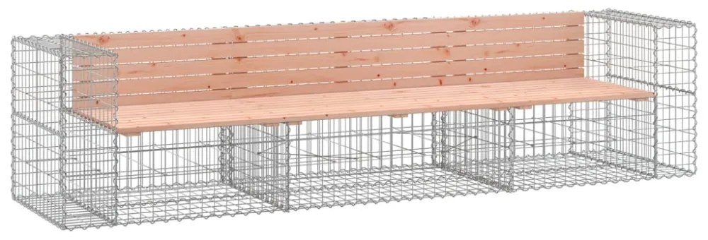 tömör duglászfenyő gabion kerti pad 287x71x65,5 cm