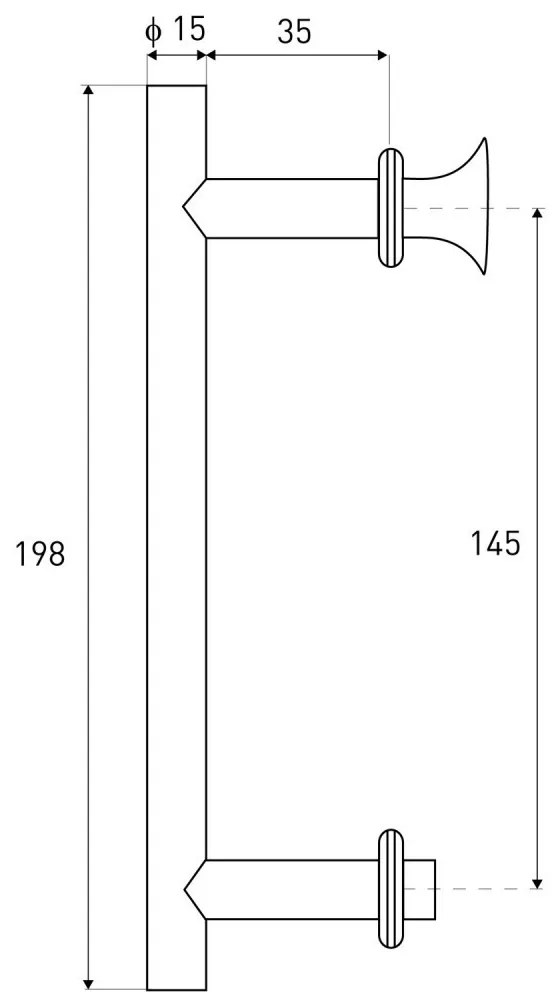UK-01T zuhanykabin fogantyú