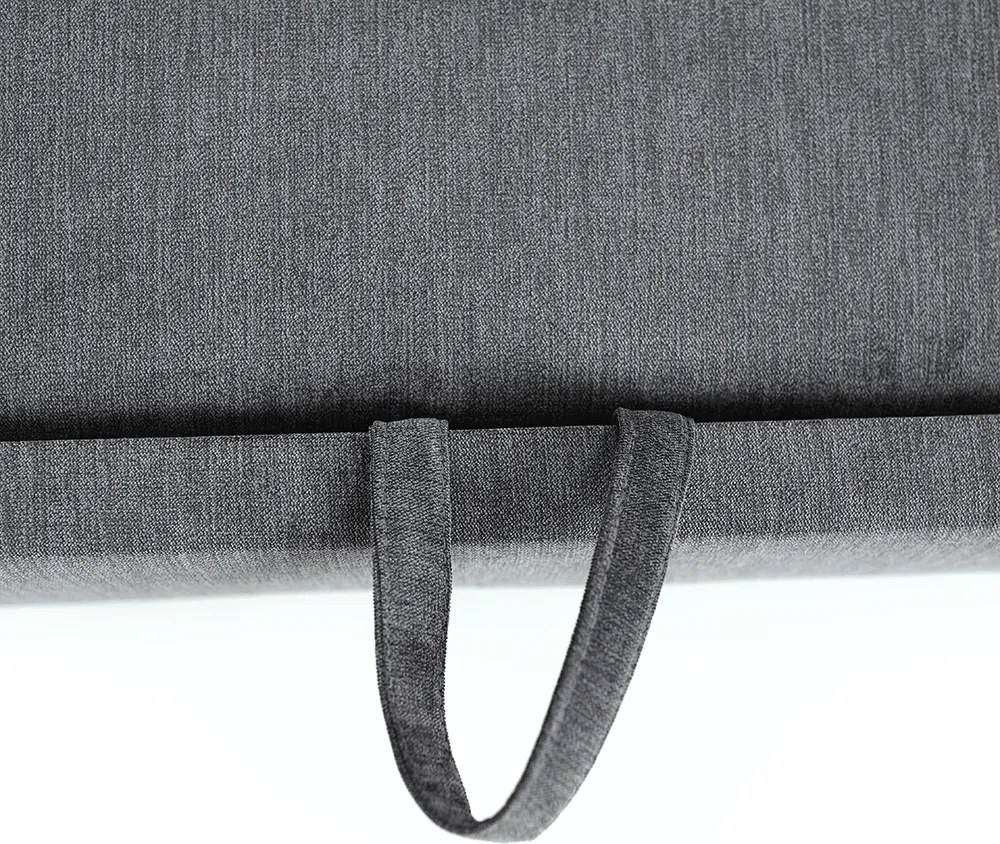 Kinyitható ülőgarnitúra, szürke szövet, balos, SANTIAGO