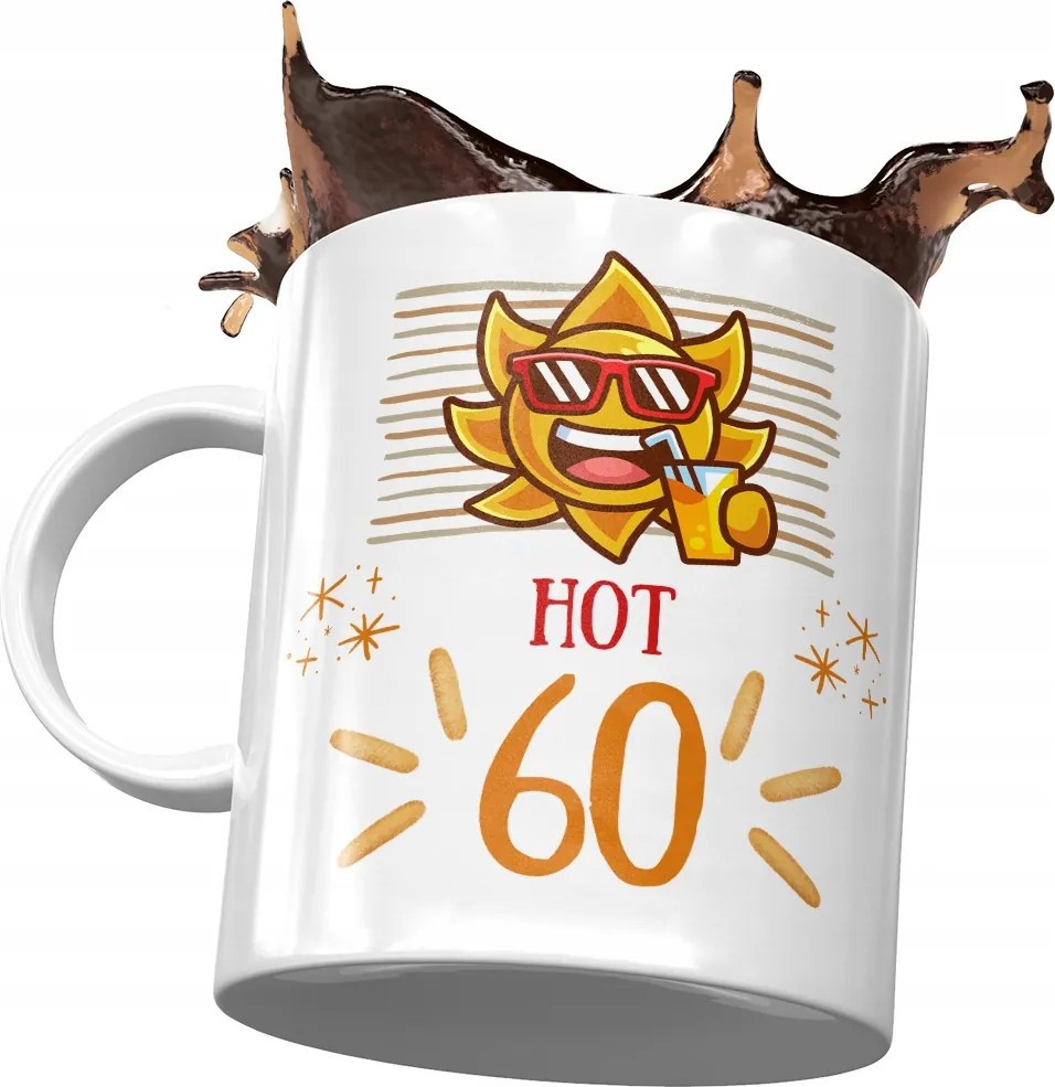 Születésnapi bögre 60 60-es 60-as évek Tökéletes Ajándék Nyomtatott Fotóval