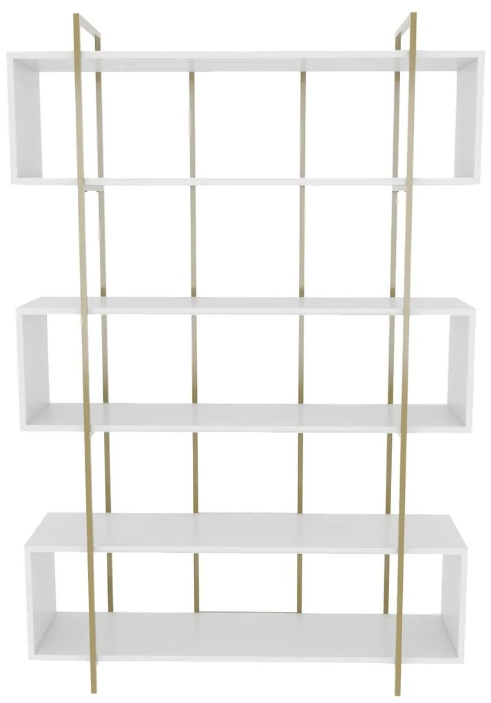 könyvespolc Bruti - White, Gold