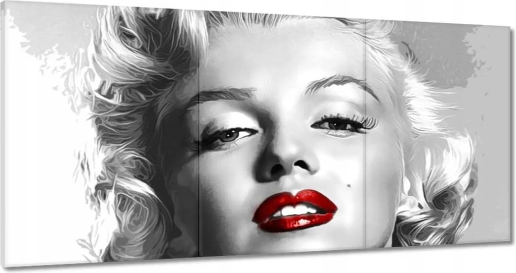 Vászonkép 60x30 Monroe Vörös ajkak