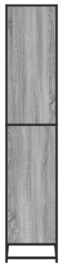 szürke sonoma színű szerelt fa könyvespolc 60 x 35 x 170,5 cm