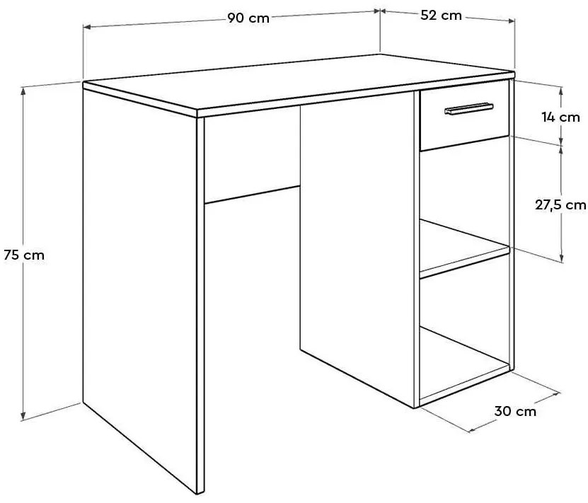 PC asztal Calliope 1 (antracit) . 1109388