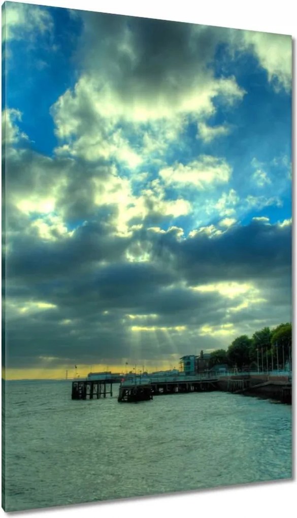 Vászonkép 80x120 Naplemente a tengerparton