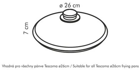 Tescoma UNICOVER Üvegfedő, 26 cm, 26 cm