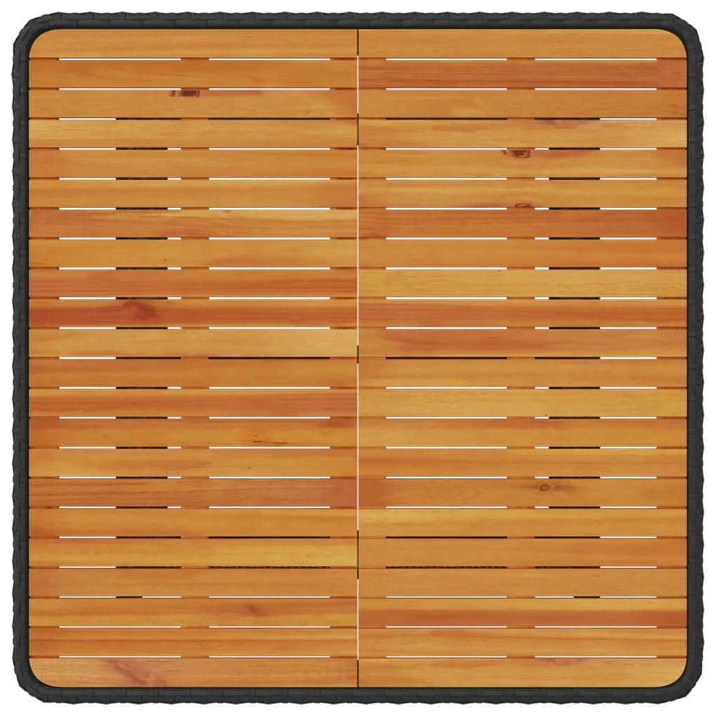 Kert étkező szett Fekete Poli rattan