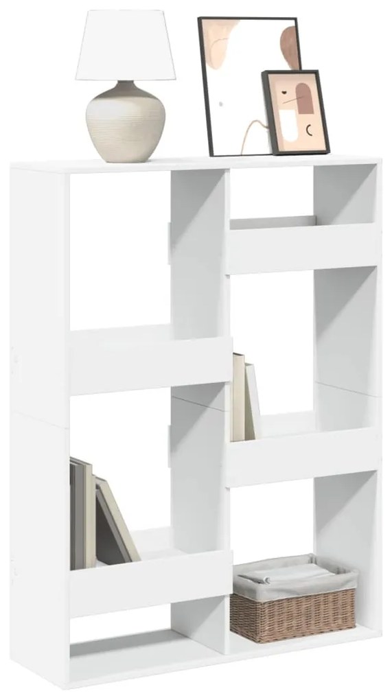 fehér szerelt fa könyvespolc 100 x 33 x 135 cm