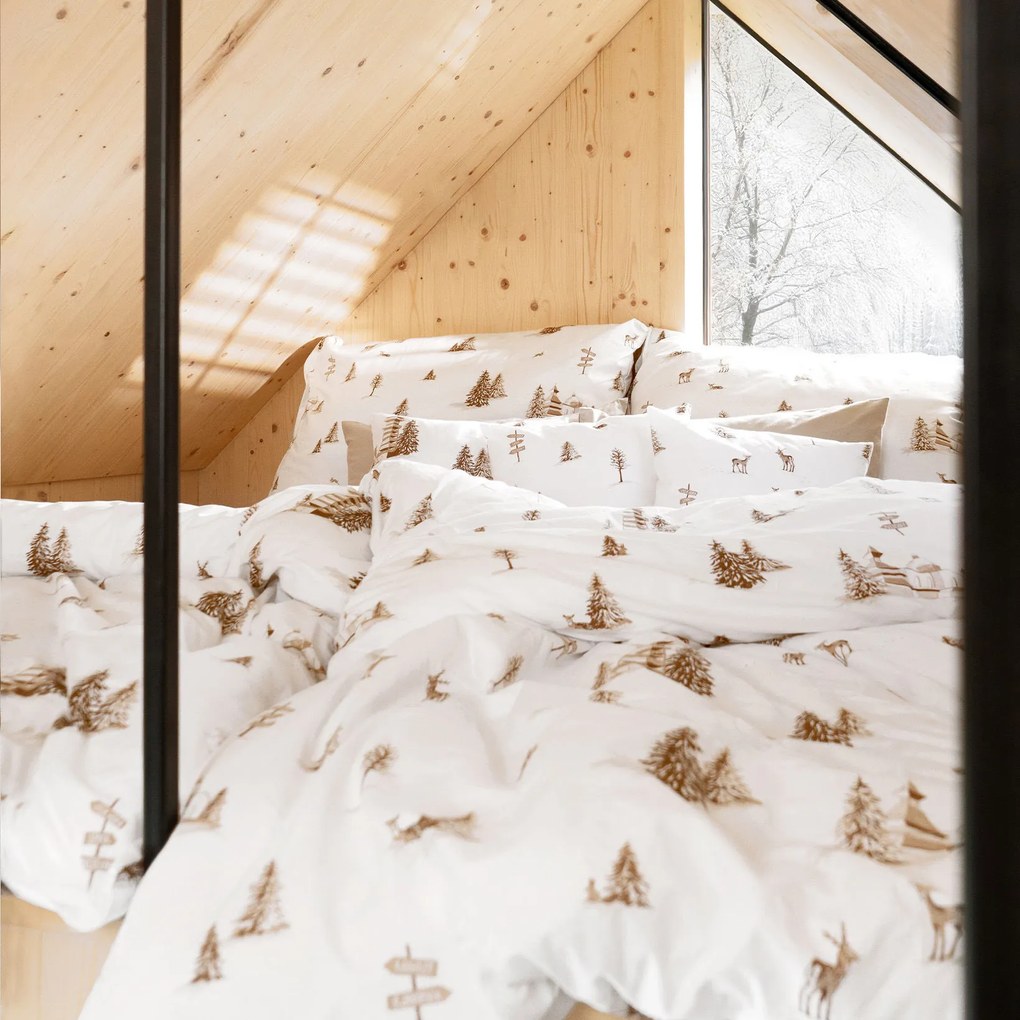 Goldea pamut ágyneműhuzat - hegyvidéki táj 200 x 200 és 2db 70 x 90 cm