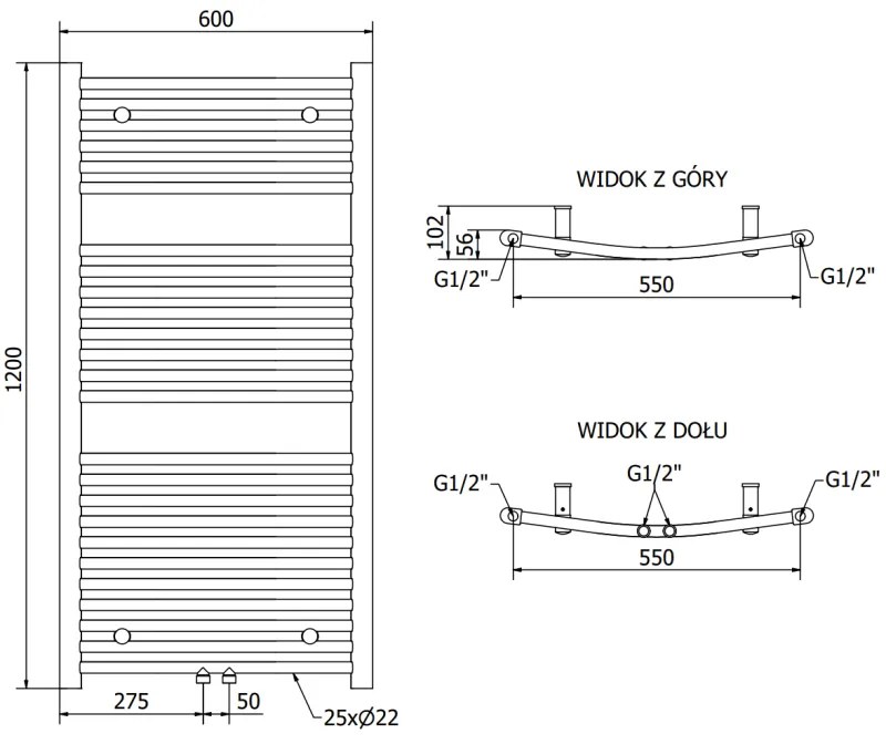 Mexen Ares, fűtőelem 1200 x 600 mm, 620 W, fehér, W102-1200-600-00-20