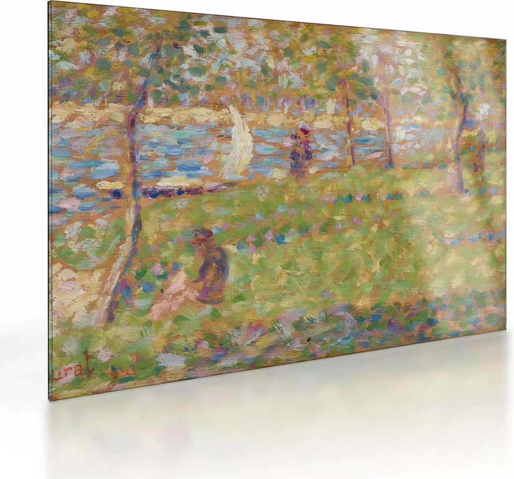 Üveg kép - Georges Seurat, Study for "La Grande Jatte", reprodukciók (70x50 cm)