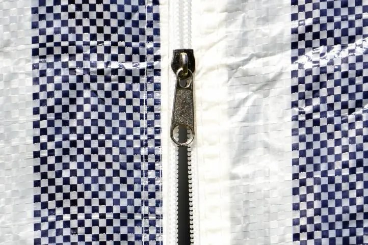 Kerti sátor 3×6 m kék-fehér összecsukható cipzáras rendszer