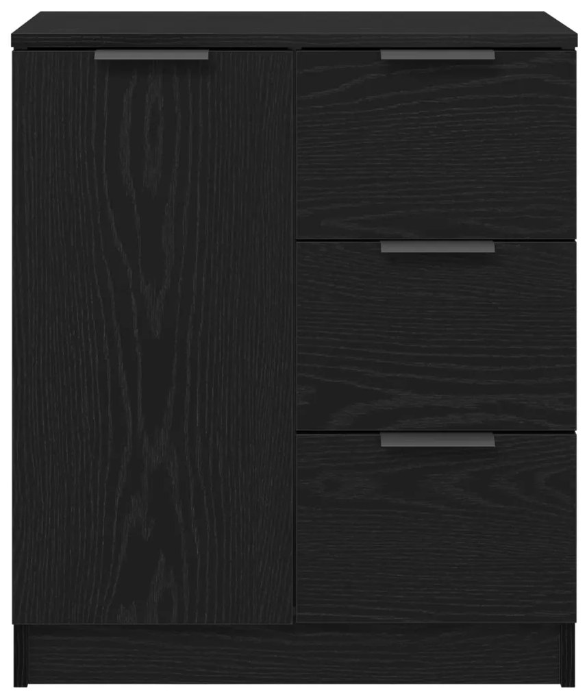 vidaXL Széf fiókkal Fekete tölgy 60 x 30 x 70 cm Faanyag