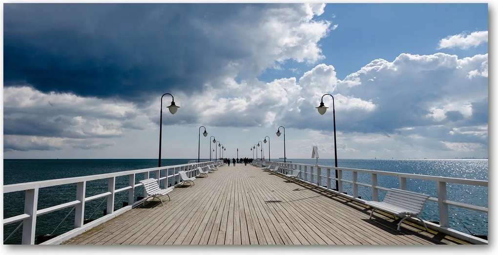 Fotó vászonkép edzett üveg Móló Sasfészek 140x70