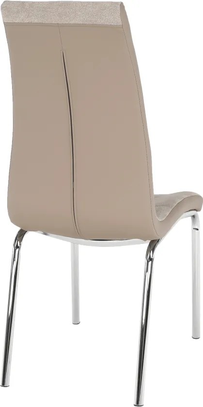Étkezőszék, bézs/króm, GERDA NEW