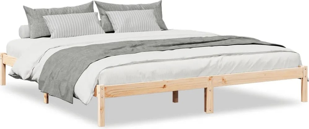 vidaXL tömör fenyőfa extra hosszú ágykeret matrac nélkül 200 x 220 cm