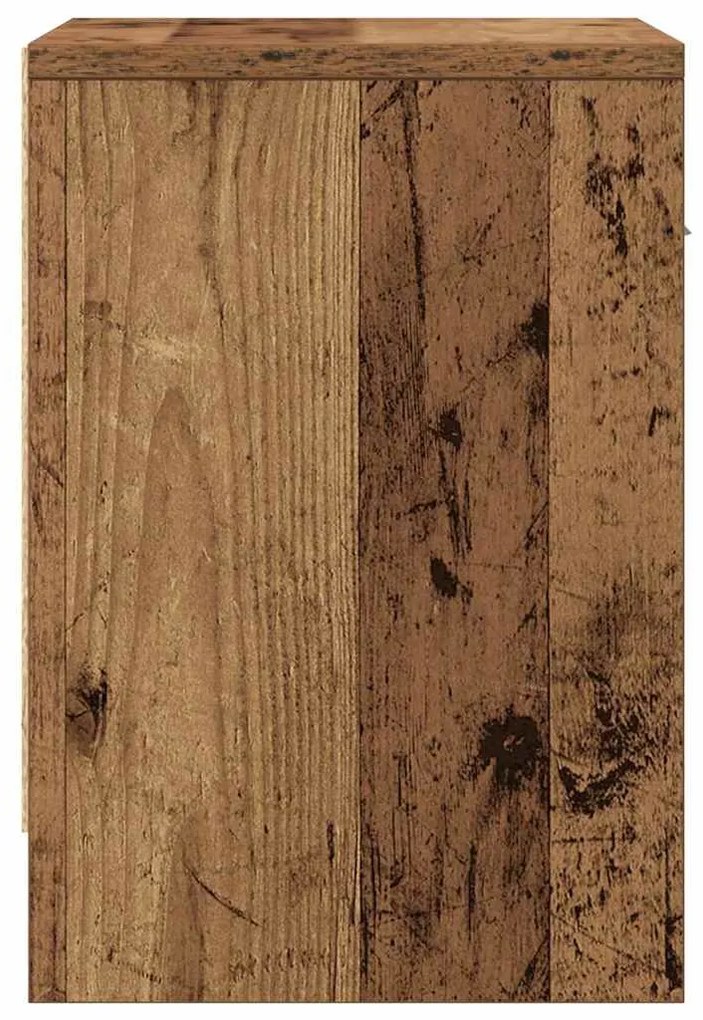 2 db antik fa színű éjjeliszekrény fiókkal 39x28x41 cm