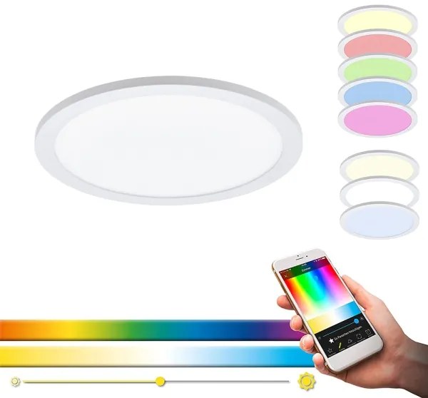 Eglo 33341 - LED RGBW dimmelhető mennyezeti lámpa SARSINA-C LED/16W/230V átm. 30 cm + távirányító