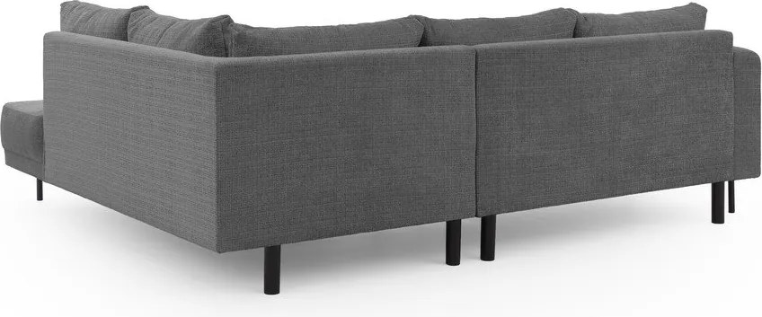 Sötétszürke zsenília sarokkanapé (jobb oldali-L alakú) Mauris – Ropez