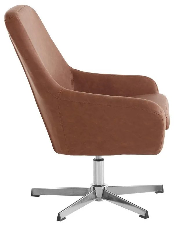 Barna bőrutánzat fotel Naomi - Støraa