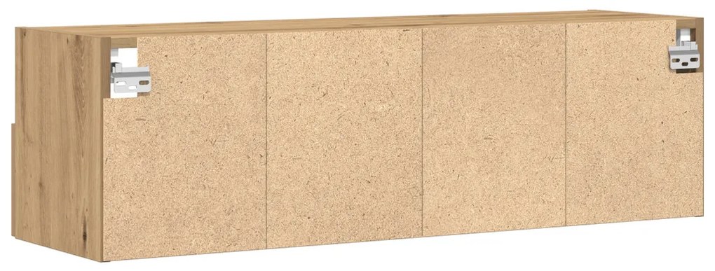 TV Fali Szekrények 2 db Artisan Tölgy 100x30x30 cm Műanyag