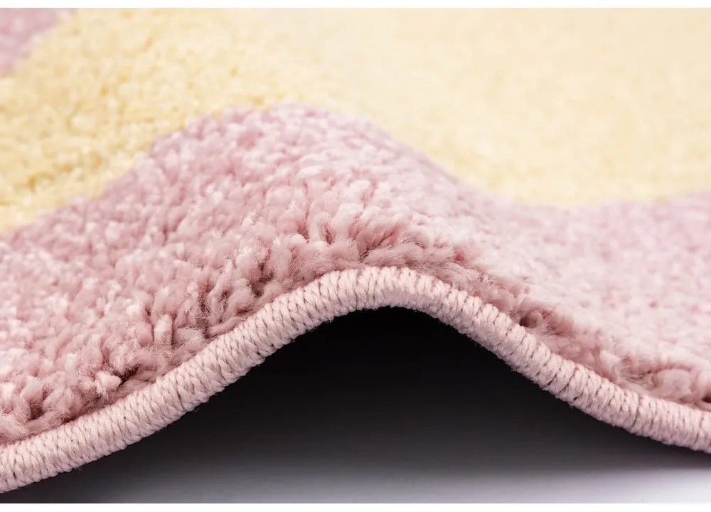 Sárga-rózsaszín gyerek szőnyeg 80x150 cm Hugsy Vanilla – FD