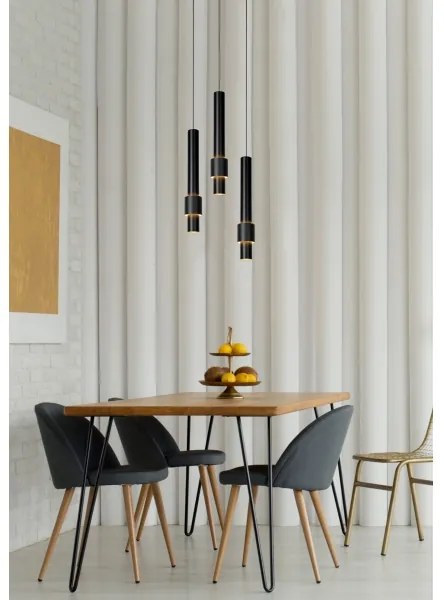 Lucide 24402/15/30 - LED Dimmelhető csillár zsinóron MARGARY 3xLED/4W/230V fekete