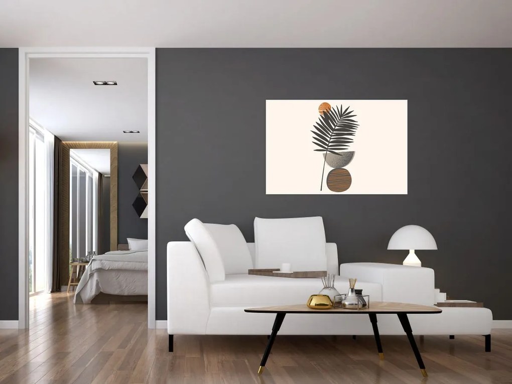 Kép - Absztrakció pálmalevéllel (90x60 cm)