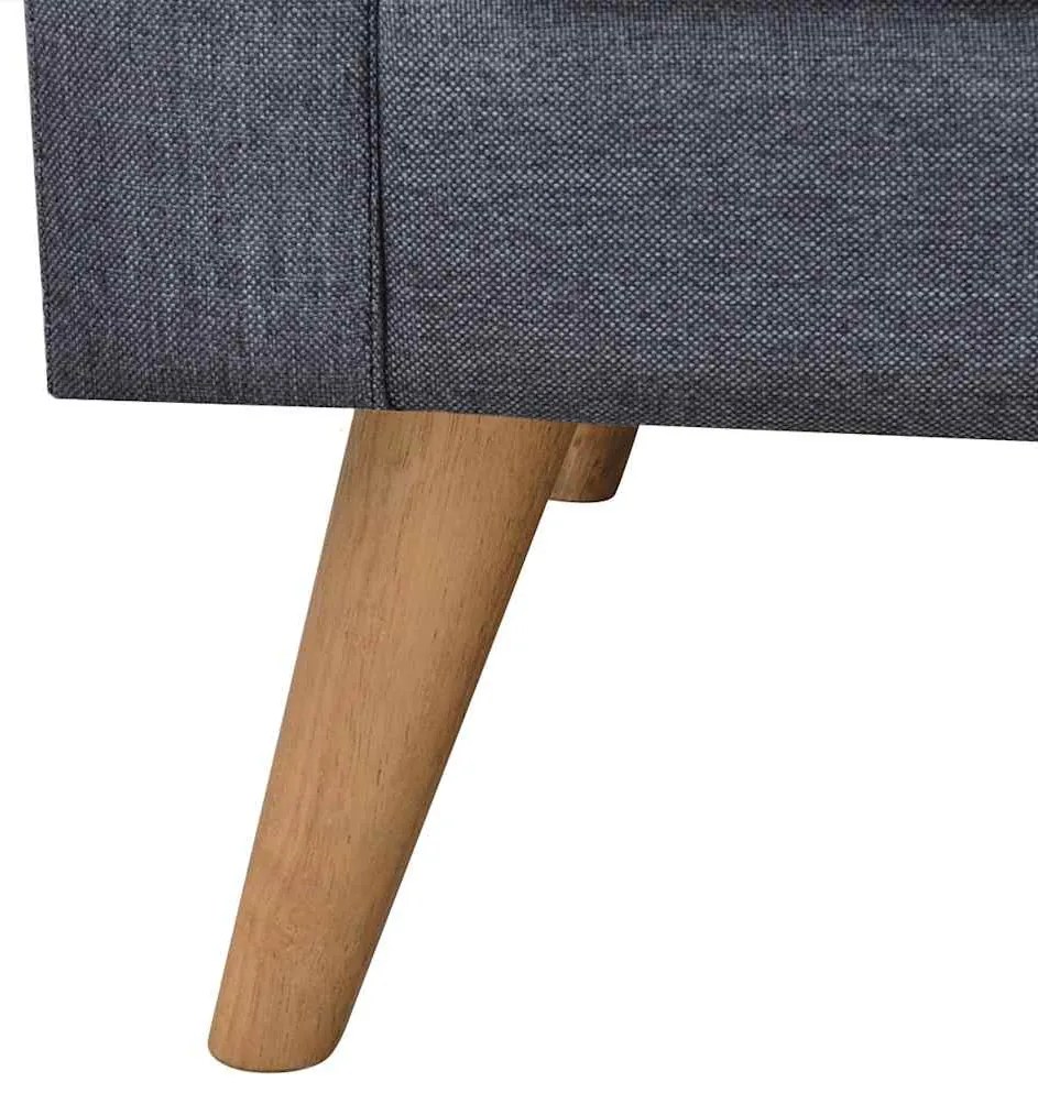 sötétszürke 3 személyes szövet kanapé