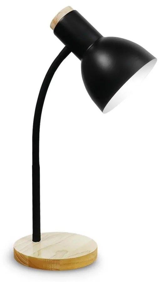 MARMA asztali lámpa 1xE27/40W/230V fekete/kaucsukfa