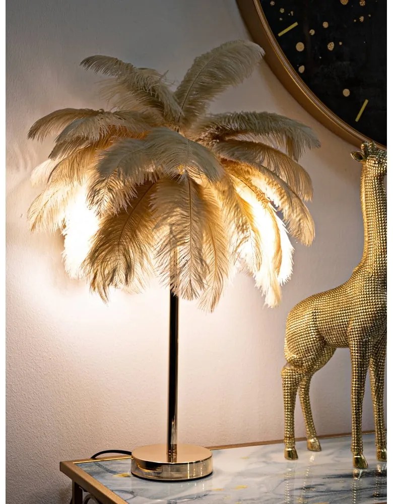 Aranyszínű asztali lámpa (magasság 55 cm) Palm – Mauro Ferretti