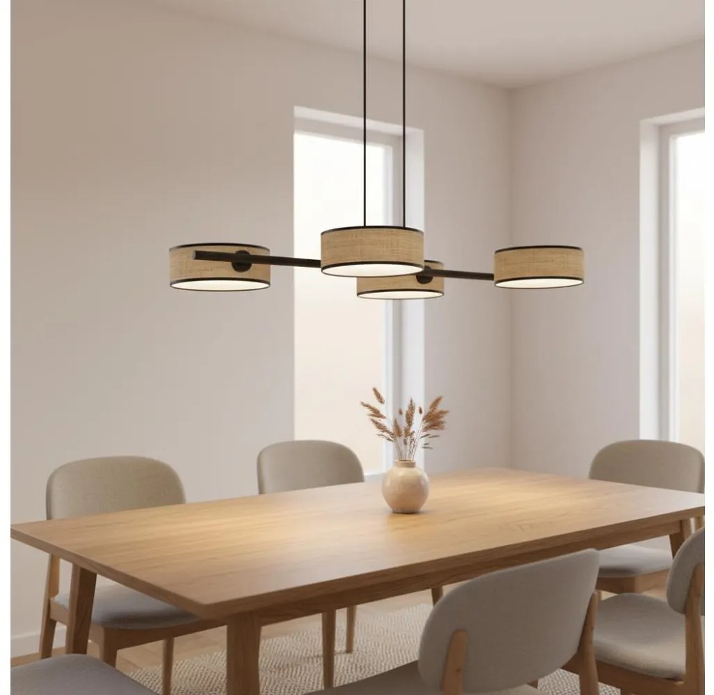 DRUMZ kábeles csillár 4xE14/10W/230V bézs