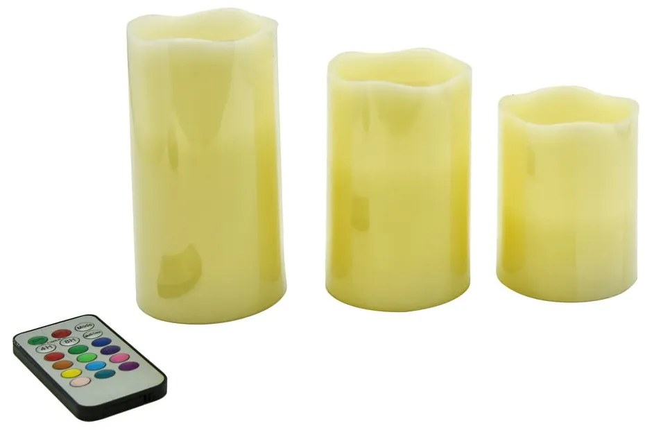 LED gyertya szett 3 db-os (magasság 10 cm) – Hilight