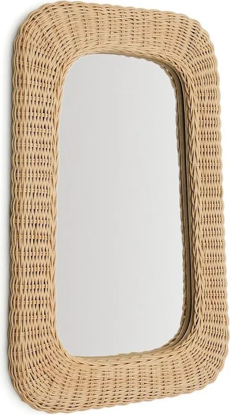 Fali tükör rattan kerettel 38x59 cm Zilna – Kave Home