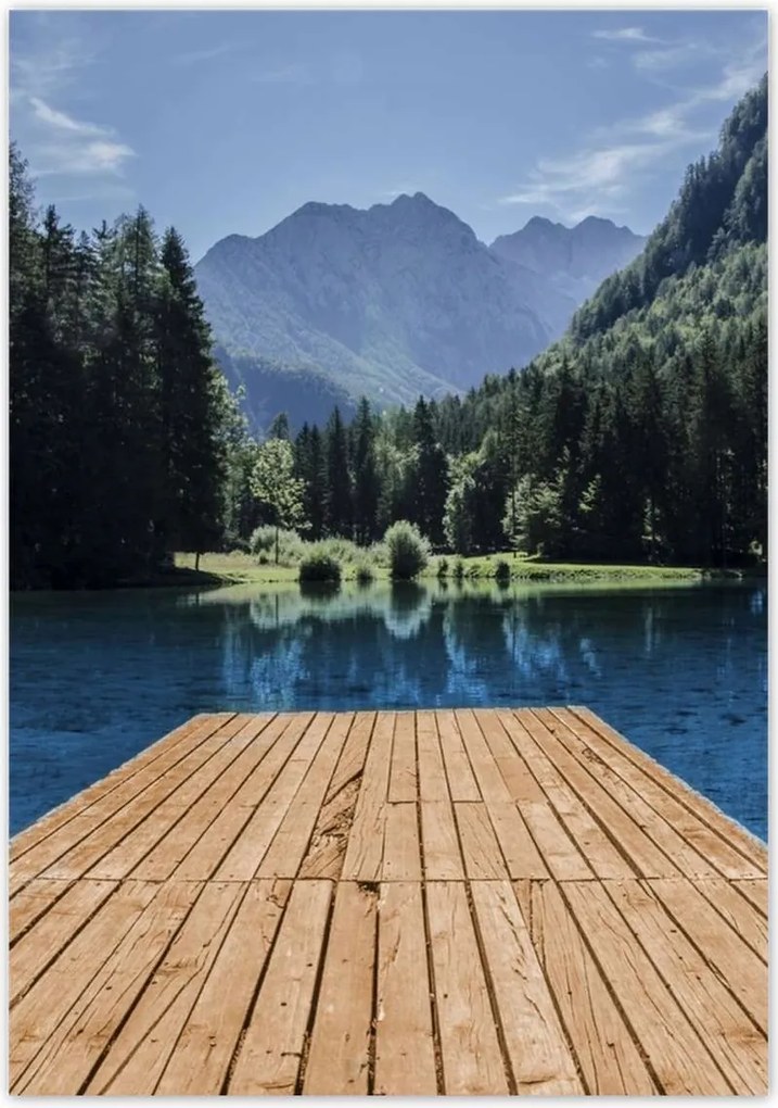 Poszterek 70x100 Fa híd a hegyekben