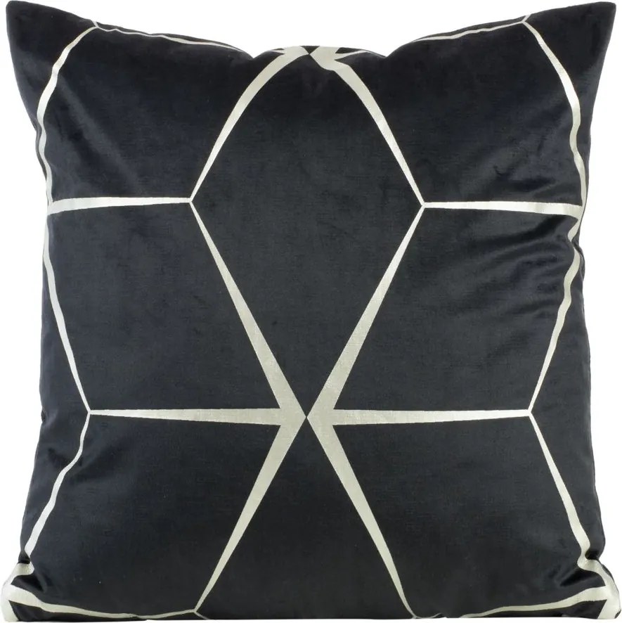 Dekoratív párnahuzat BLINK-28 45x45 Eurofirany fekete/ezüst